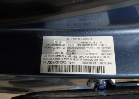 2021 Mazda Cx-5 Grand Touring z USA, uszkodzony, nr VIN JM3KFBDM3M1405602